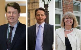 Robin Walker MP, Nigel Huddleston MP and Harriett Baldwin MP. (Image: Newsquest)