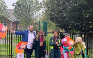 STIKES: Teachers on the picket line outside Stanley Road Primary School and Nursery