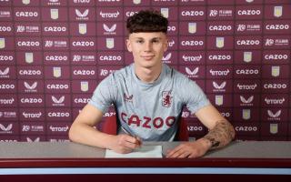 News: Worcester footballer Chaarlie Lutz signing his first professional contract with Premier League club Aston Villa