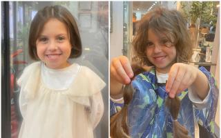 Sienna Clay from Norton had her hair cut for the Little Princess Trust.