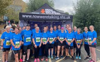 Herefordshire and Worcestershire Health and Care NHS Trust staff at the 2023 Worcester City Run.
