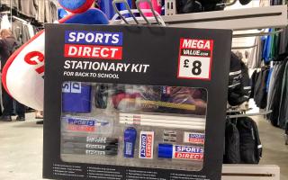 MISTAKE: Sports Direct used 'stationary' instead of stationery on the signs at Sports Direct in St Martin's Quarter in Worcester