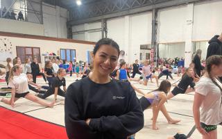 Claudia Fragapane visited Flics Gymnastics Club in Worcester