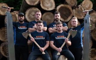 The Team GB squad ready for the Timbersports World Championships