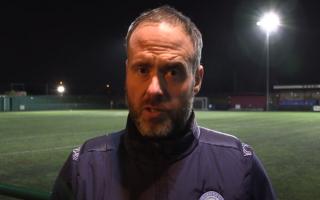Reaction: Chris Cornes after the 1-0 win over Westfields in the Marsh Challenge Cup