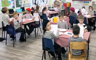 Bowbrook House School pupils set up a French cafe in their classroom