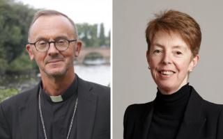 SPEAKS OUT: Bishop of Worcester John Inge and Paula Vennells