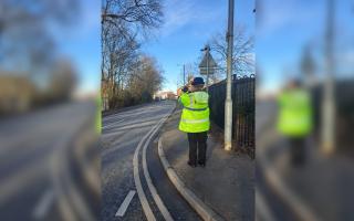 SPEED: Police have been conducting speed checks on a busy road