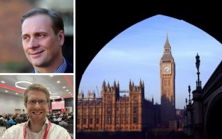 FUTURE MP?: Marc Bayliss, Tom Collins and the Houses of Parliament