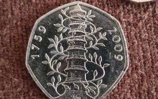 The ultra rare Royal Mint Kew Gardens 50p coin was sold for a huge sum