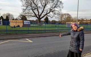 CROSSING: Cllr Jill Desayrah would like to see a crossing and believes parking problems on Tetbury Drive will be pushed somewhere else by proposed parking restrictions