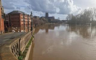 FLOOD: The view from Worcester Bridge