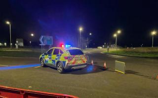 Two vehicles were involved in a crash on the A4440 Nunnery Way on Monday evening