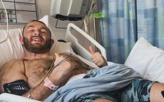 RECOVERING: Jon DP Shaw is recovering in Worcestershire Royal Hospital in Worcester despite suffering life-threatening injuries in an alleged stabbing attack in Sherriff Street which has led to two men being arrested for attempted murder