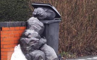 BACKLOG: An overflowing bin on Mersey Road, Worcester