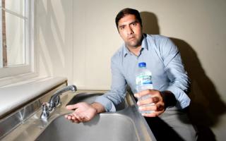 DRY: Councillor Jabba Riaz was called by many irate residents after their water was cut off.