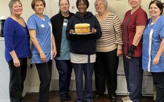 Staff and residents of The Springs Bupa Care Home in Malvern celebrated Joanne Williams' 25 years of service