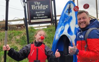 Sophie complete her challenge as she reached The Bridge Inn at Tibberton