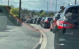 BUSY: Bilford Road in Worcester has been described as a 'nightmare' today by one fed-up driver