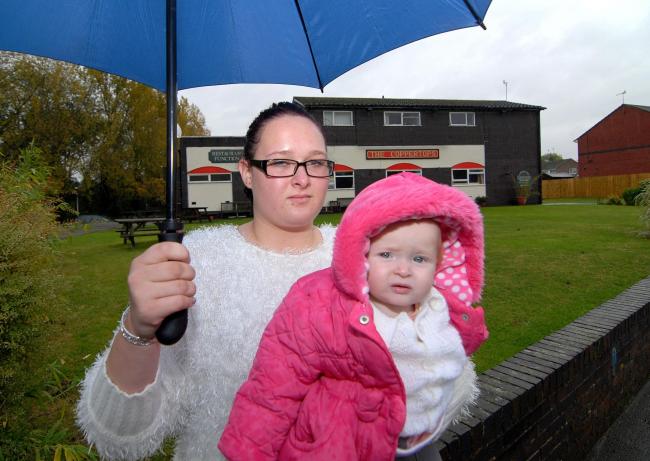 HOMELESS: Single mum Megan Franklin and daughter Grace Phipps