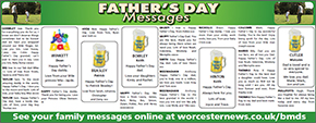 Worcester News: Father's Messages Worcester News June 20th 2015