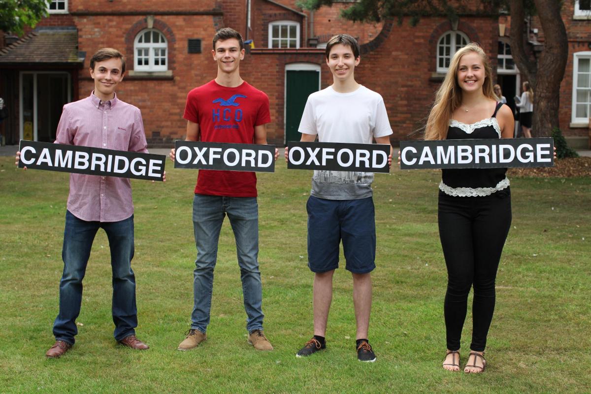 Tom Elgar, Ed Welch, Laurence James and Laura Curtis from RGS Worcester