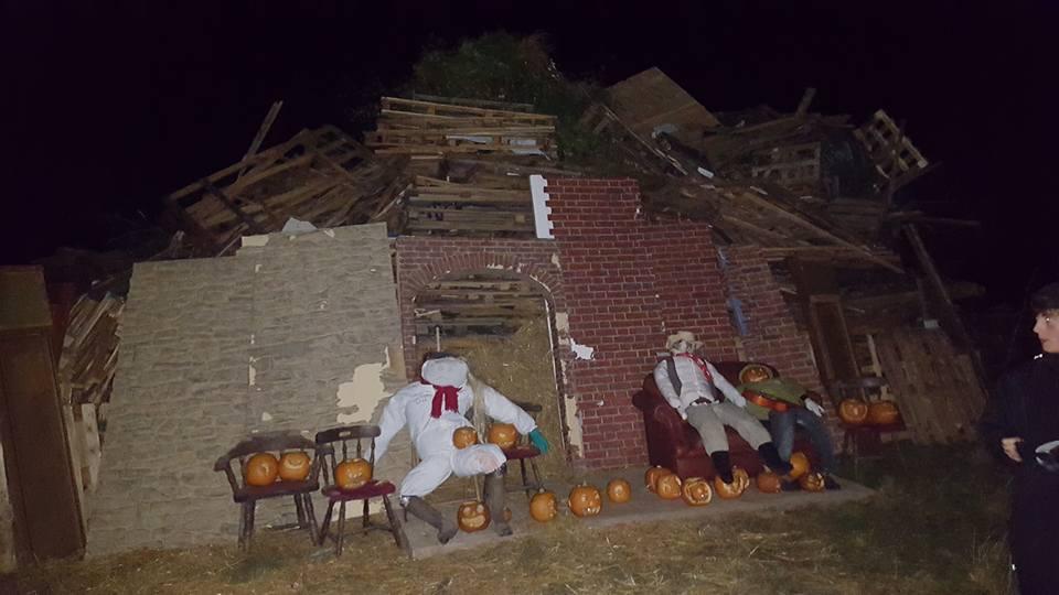 Guys were placed on the Crowle bonfire before it was lit on Saturday night. Picture by Wayne Davies.