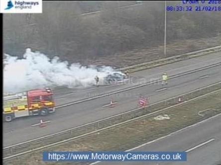 The fire on the M5, courtesy of Highways England